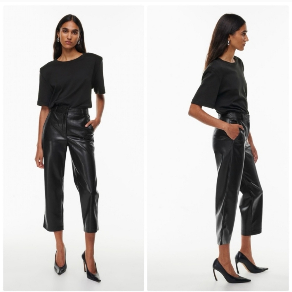Babaton  Command Cropped Pants Vegan Leather Size 10